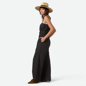 BRIXTON Women's Eden Smocked Jumpsuit - Black