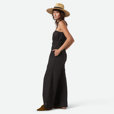 BRIXTON Women's Eden Smocked Jumpsuit - Black