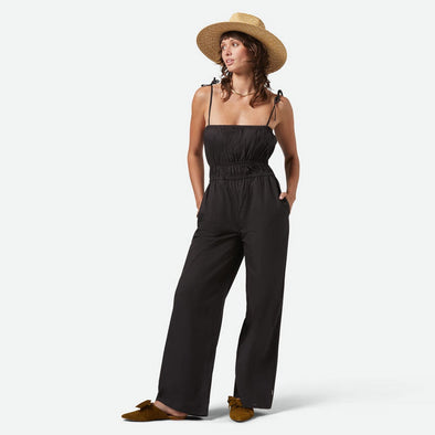 BRIXTON Women's Eden Smocked Jumpsuit - Black