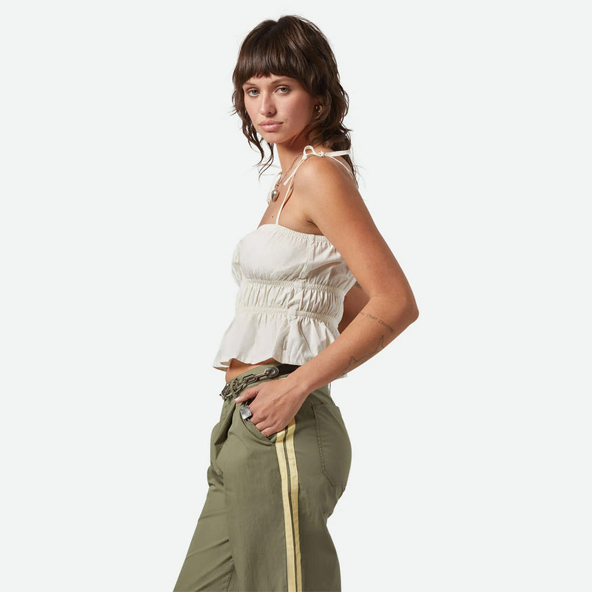 BRIXTON Women's Eden Smocked Top - Off White