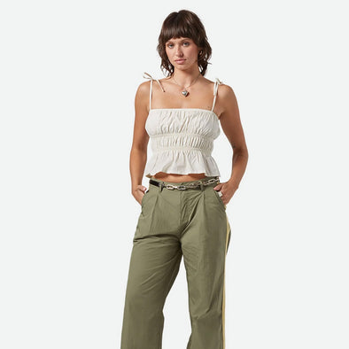 BRIXTON Women's Eden Smocked Top - Off White