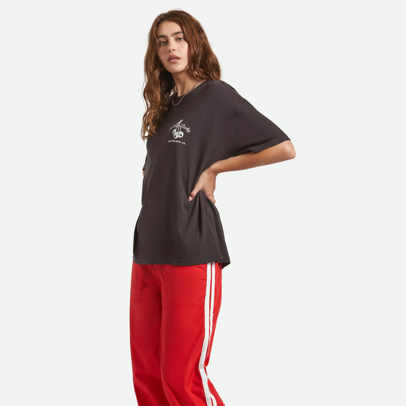 BRIXTON Women's Feeling Lucky Oversized Boyfriend Tee - Black