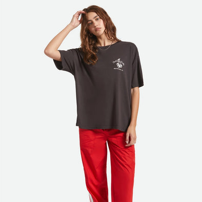 BRIXTON Women's Feeling Lucky Oversized Boyfriend Tee - Black