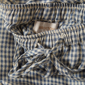 BRIXTON Women's Hudson Lounge Pant - Azure Blue Gingham
