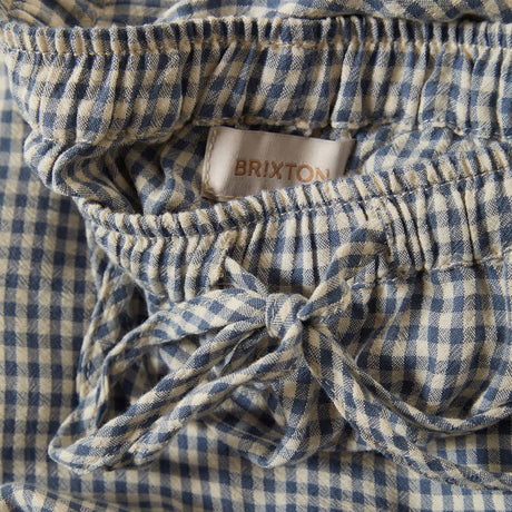 BRIXTON Women's Hudson Lounge Pant - Azure Blue Gingham