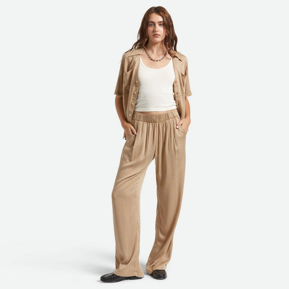 BRIXTON Women's Hudson Lounge Pant - Washed Copper/Whitecap