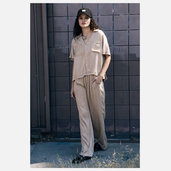 BRIXTON Women's Hudson Lounge Pant - Washed Copper/Whitecap