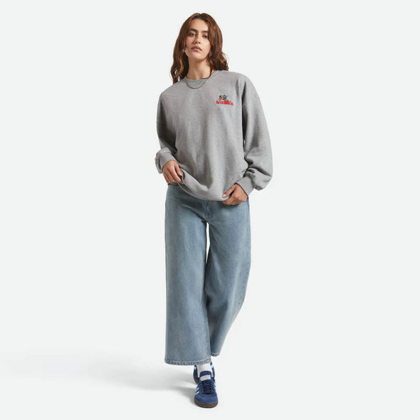 BRIXTON Women's Inwood Oversized Fleece - Heather Grey