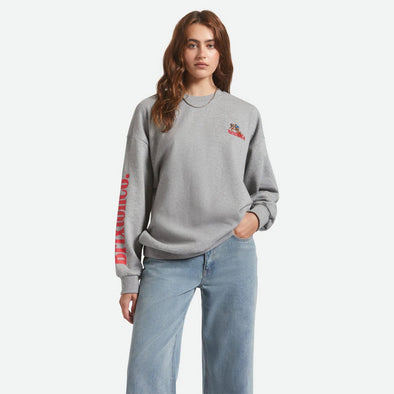 BRIXTON Women's Inwood Oversized Fleece - Heather Grey