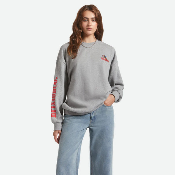 BRIXTON Women's Inwood Oversized Fleece - Heather Grey