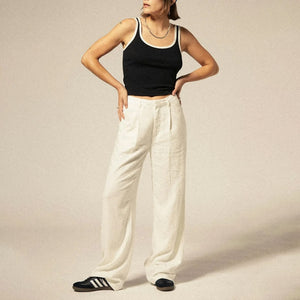 BRIXTON Women's Ludlow Trouser Pant - Off White