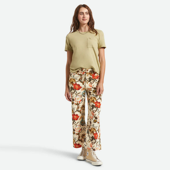 BRIXTON Women's Margo Cropped 5 Pocket Pant - Botanical Floral