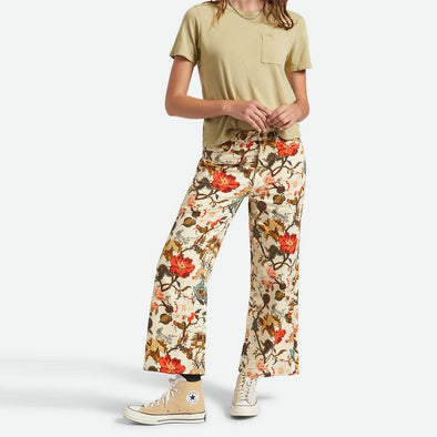 BRIXTON Women's Margo Cropped 5 Pocket Pant - Botanical Floral