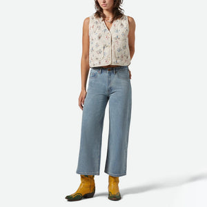 BRIXTON Women's Margo Cropped 5 Pocket Pant - Light Denim