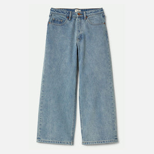 BRIXTON Women's Margo Cropped 5 Pocket Pant - Light Denim