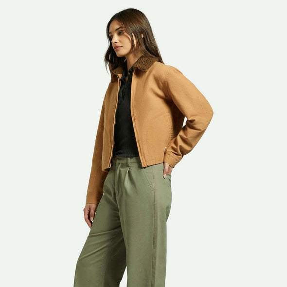 BRIXTON Women's Mechanics Garage Zip Jacket - Tobacco Brown