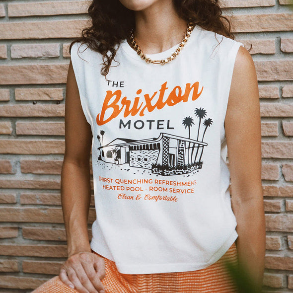 BRIXTON Women's Motel Muscle Tank - Off White