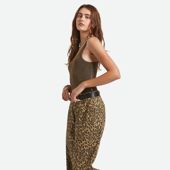 BRIXTON Women's Off Duty A-Tank - Gold Metallic