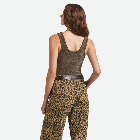 BRIXTON Women's Off Duty A-Tank - Gold Metallic
