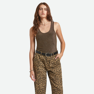 BRIXTON Women's Off Duty A-Tank - Gold Metallic