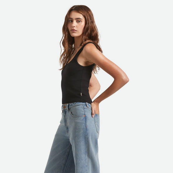 BRIXTON Women's Pointelle Slim Fit Tank - Black