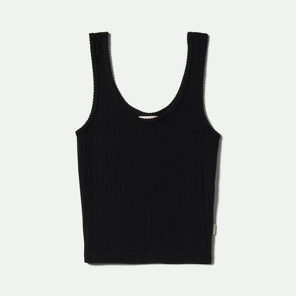 BRIXTON Women's Pointelle Slim Fit Tank - Black