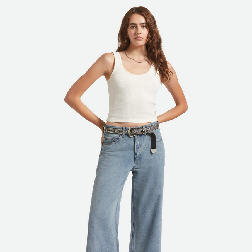 BRIXTON Women's Pointelle Slim Fit Tank - Off White