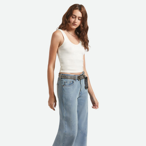 BRIXTON Women's Pointelle Slim Fit Tank - Off White