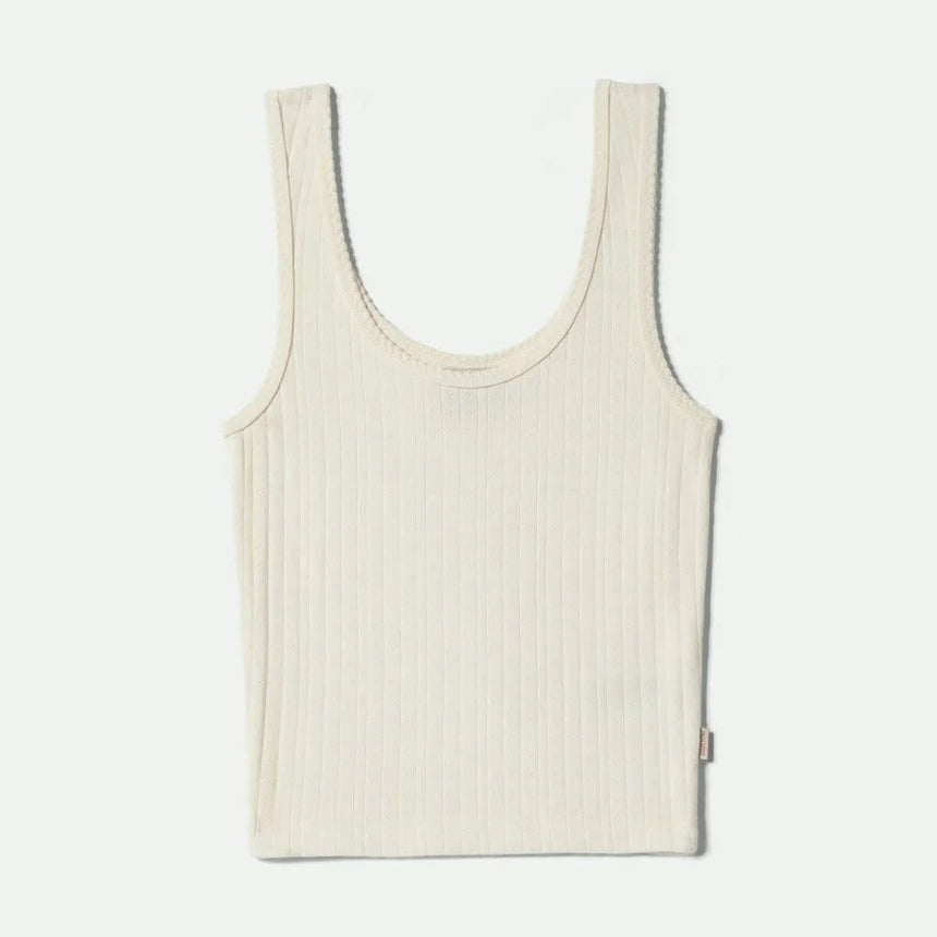 BRIXTON Women's Pointelle Slim Fit Tank - Off White