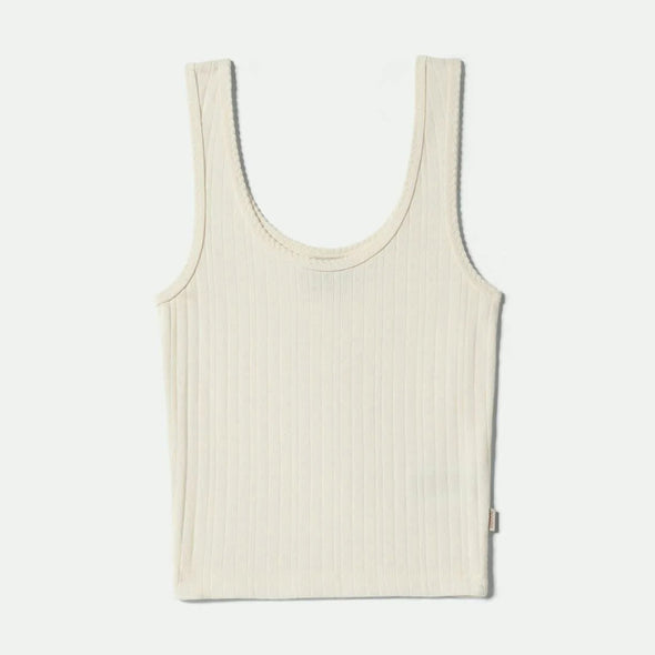 BRIXTON Women's Pointelle Slim Fit Tank - Off White