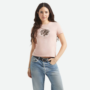 BRIXTON Women's Pony Club Slim Tee - Silver Pink