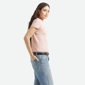 BRIXTON Women's Pony Club Slim Tee - Silver Pink