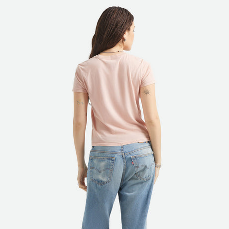 BRIXTON Women's Pony Club Slim Tee - Silver Pink