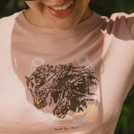BRIXTON Women's Pony Club Slim Tee - Silver Pink