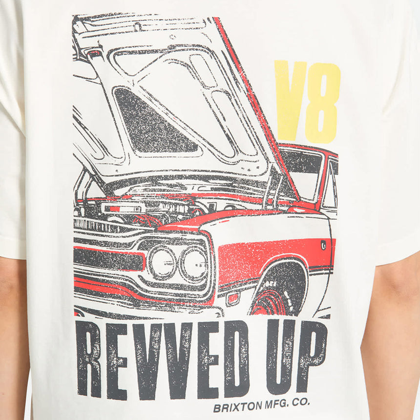 BRIXTON Women's Revved Up Boxy Crew Tee - Off White