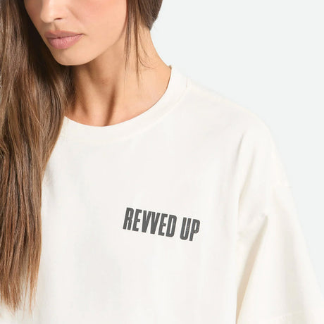BRIXTON Women's Revved Up Boxy Crew Tee - Off White