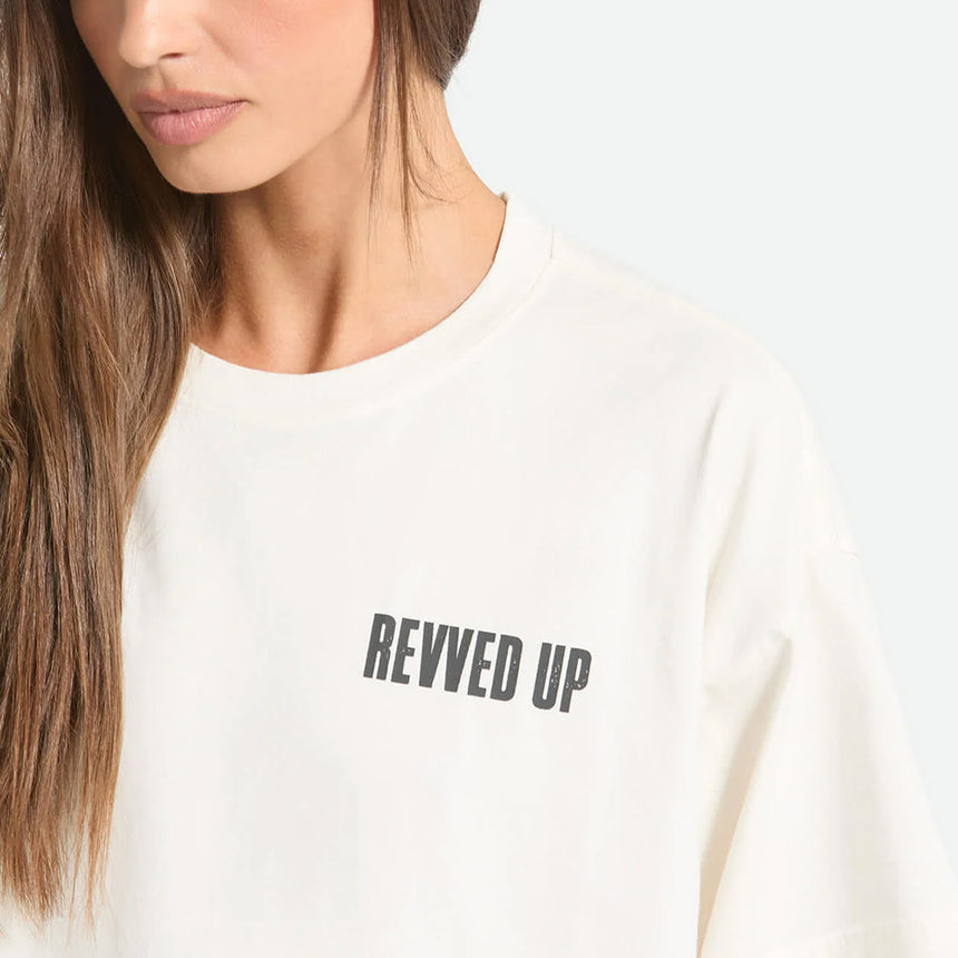 BRIXTON Women's Revved Up Boxy Crew Tee - Off White