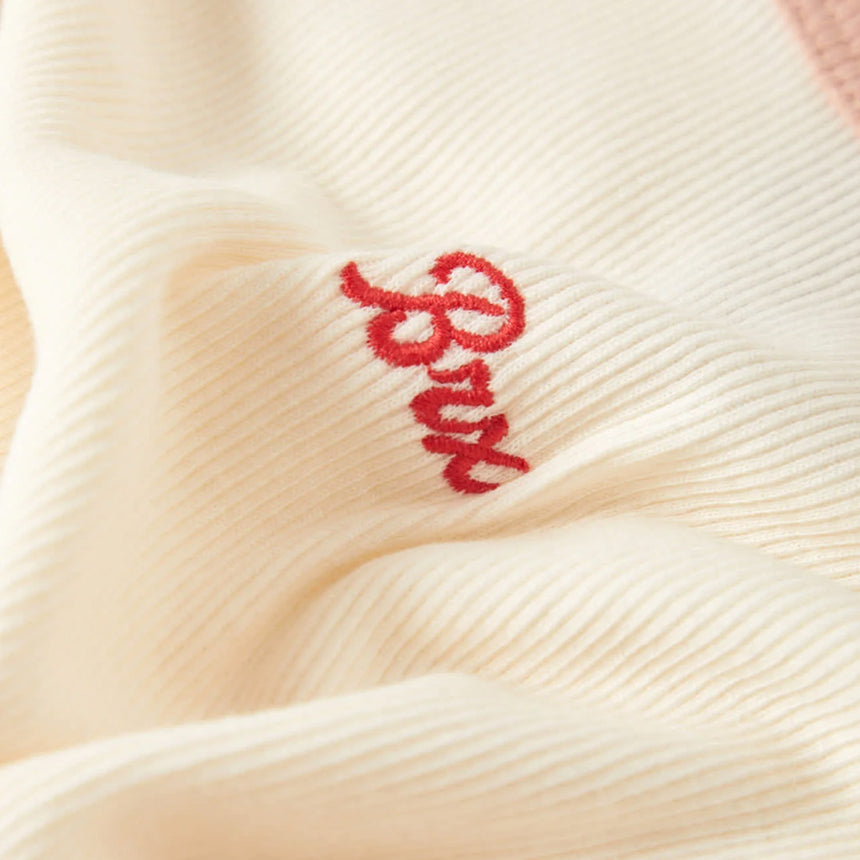 BRIXTON Women's Ringer Organic A-Tank - Off White/Silver Pink