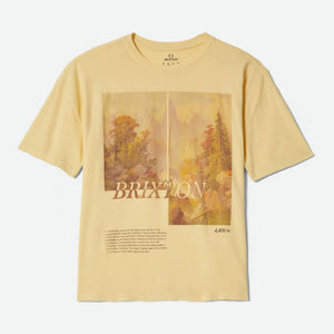 BRIXTON Women's Rocky Mountain Oversized Boyfriend Tee - Celestial Yellow