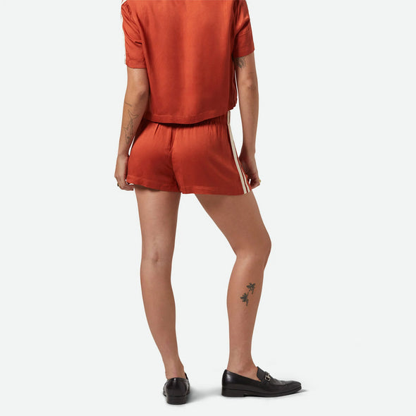 BRIXTON Women's Silky Boxer Short - Burnt Brick