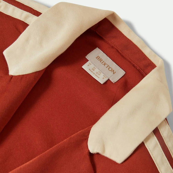 BRIXTON Women's Silky Short Sleeve Bowling Button Down - Burnt Brick