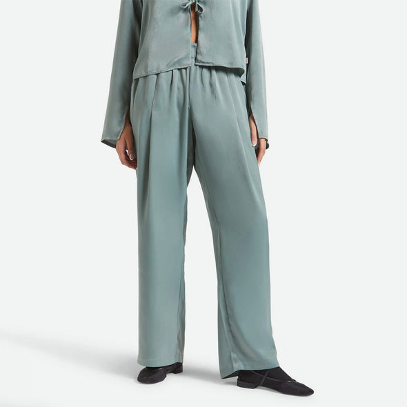 BRIXTON Women's Soho Silky Pant - Blue Green Shine