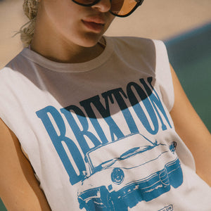 BRIXTON Women's Sunday Cruising Club Muscle Tank - Vintage White