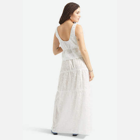 BRIXTON Women's The Abigail Tie Top - Off White Floral
