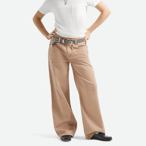 BRIXTON Womens The Chloe 5 Pocket Pant - Washed Timeless Taupe