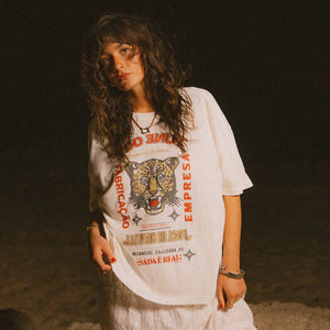 BRIXTON Women's The Getaway Boyfriend Oversized Tee - Vintage White