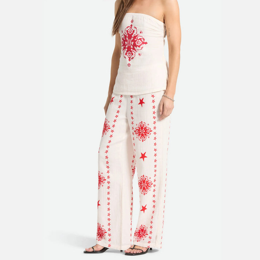 BRIXTON Women's The Lola Lounge Pant - Off White Tile