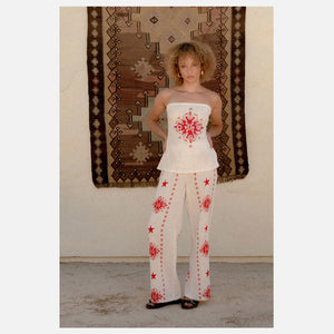 BRIXTON Women's The Lola Lounge Pant - Off White Tile