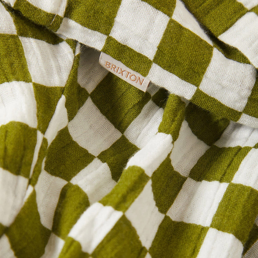 BRIXTON Women's The Lola Lounge Pant - Sublime Green Checkerboard