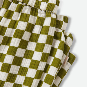 BRIXTON Women's The Lola Lounge Pant - Sublime Green Checkerboard